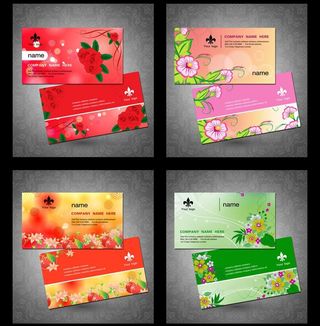 婚庆鲜花名片图片