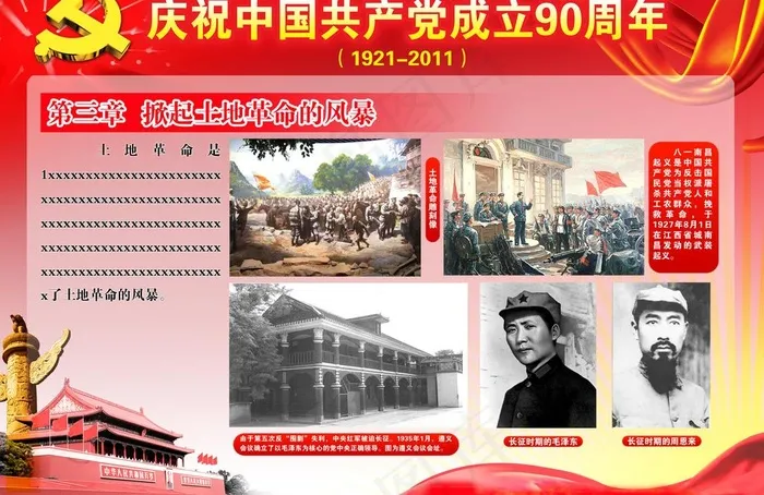 党建宣传展板图片(3937X2776(DPI:100))psd模版下载