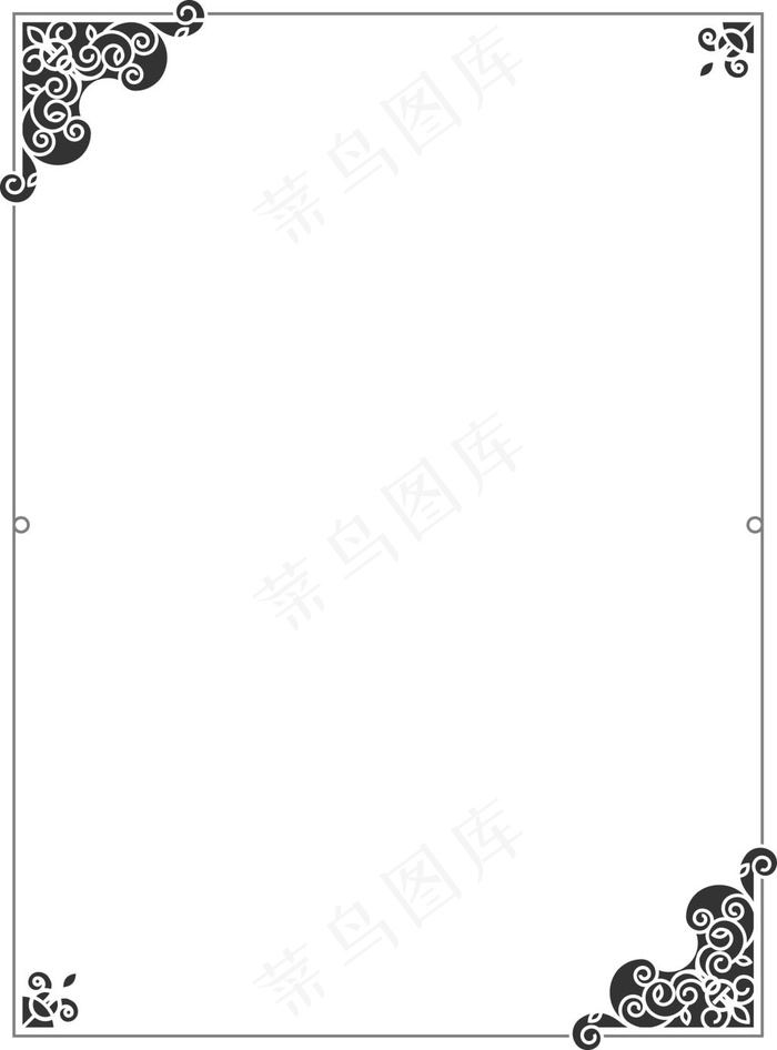 精美古典花边边框设计矢量素材eps,ai矢量模版下载