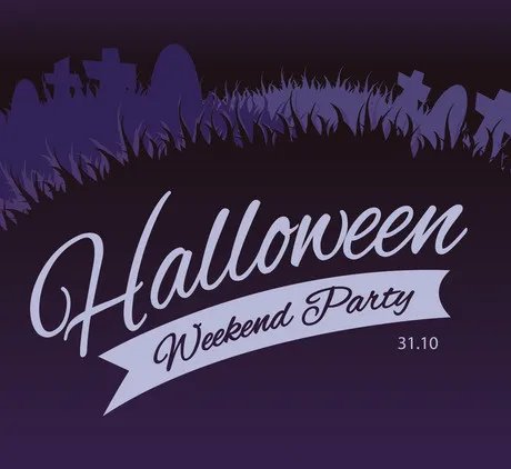 紫色halloween万圣节矢量素...ai矢量模版下载