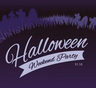 紫色halloween万圣节矢量素...