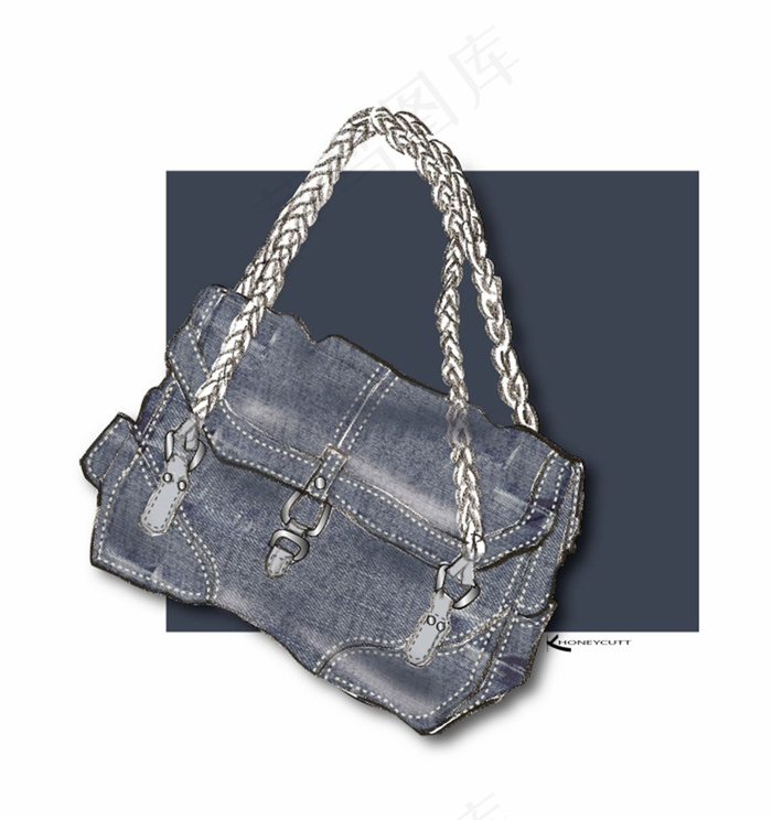 黑色手提包设计图