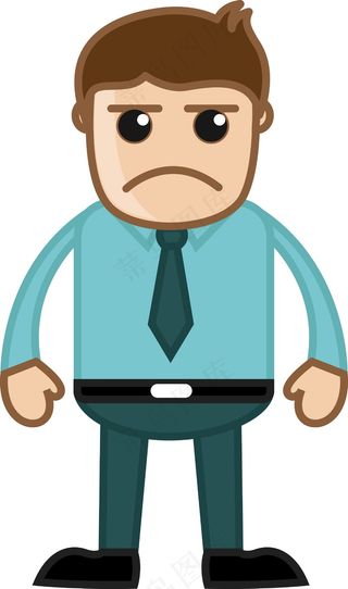 老板生气的向量