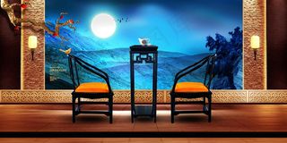 新中式地产高端地产背景素材