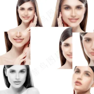 美容模特 面部特写