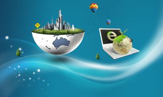 完美蓝色线条背景创意素材