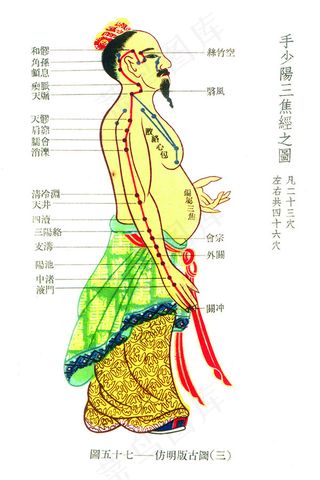 人体经络图仿明版古图