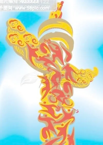 中华华表cdr矢量模版下载