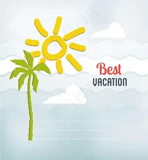 夏天旅游设计图片