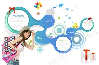 韩国商场超市购物海报PSD分