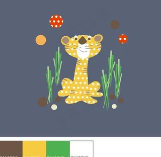 圆点小草豹子图片