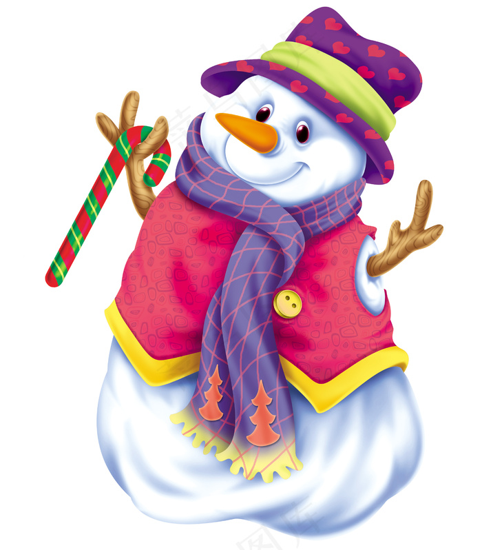 紫色雪人