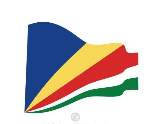 挥舞着国旗塞舌尔