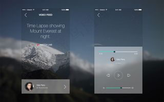 iOS视频流应用程序移动手机APP界面UI
