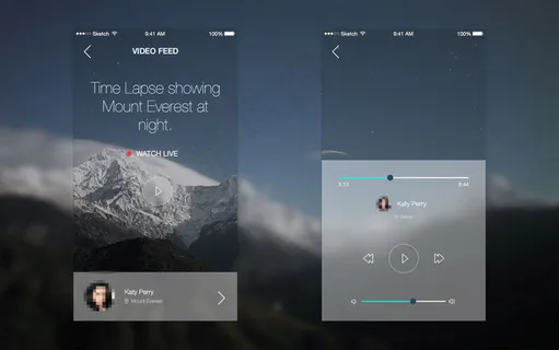 iOS视频流应用程序移动手机APP界面UI iOS视频流应用程序移动手机APP界面UI