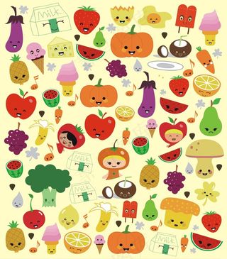 卡通图案蔬菜水果生活元素