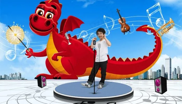 儿童节专题 恐龙乐园 音乐世界图片(3500X2300(DPI:300))psd模版下载