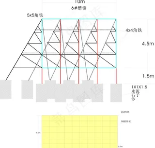 广告牌结构图图片