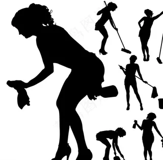 女性剪影图片