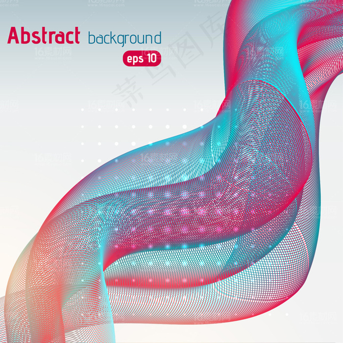 炫彩曲线背景矢量素材