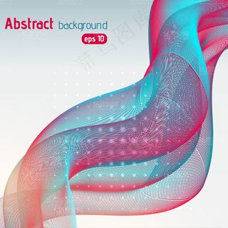 炫彩曲线背景矢量素材