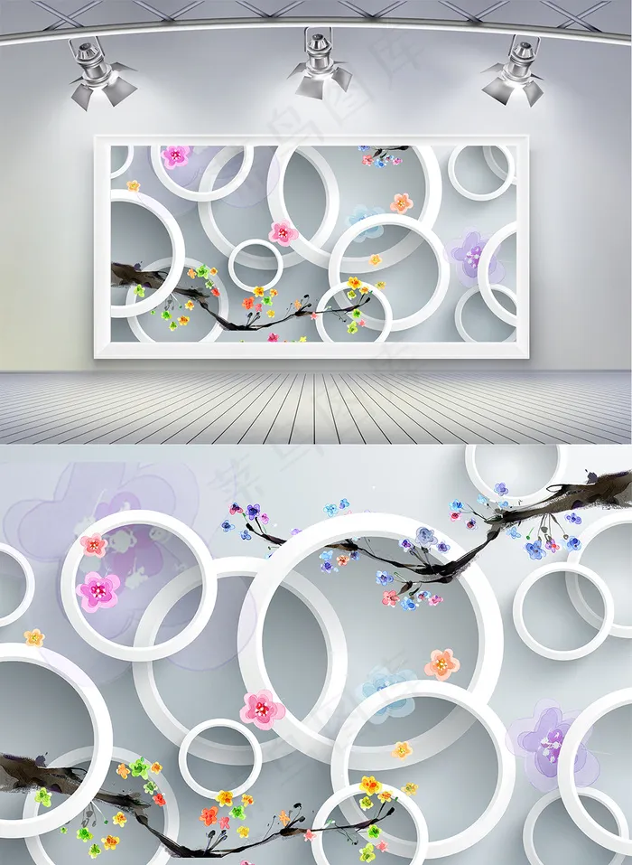 3D电视背景墙PSD(5906X3691(DPI:300))psd模版下载