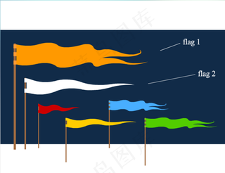 迎风飘扬的旗帜flash动画