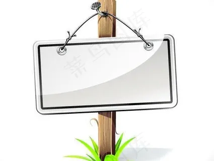 木纹木板指示牌公告牌图片