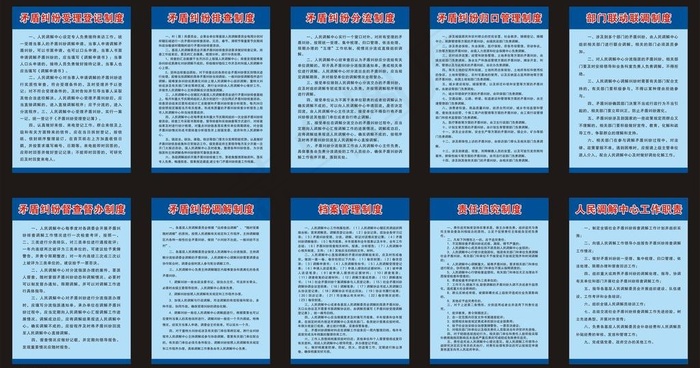 调解制度牌图片