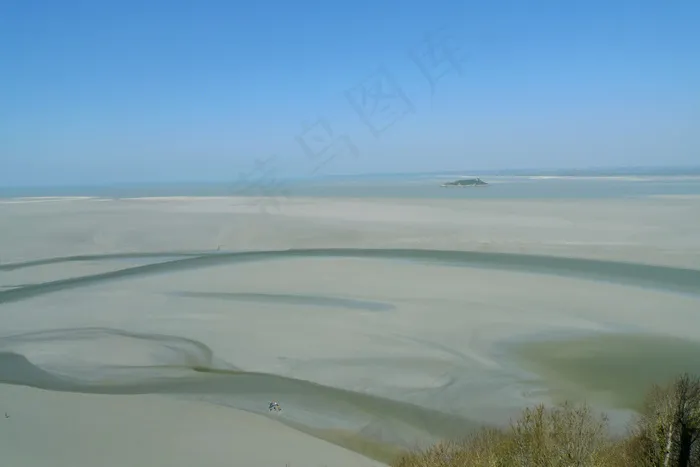 海滩抽象画图片