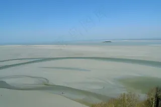 海滩抽象画图片