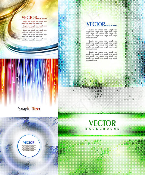 璀璨的梦幻背景——矢量素材