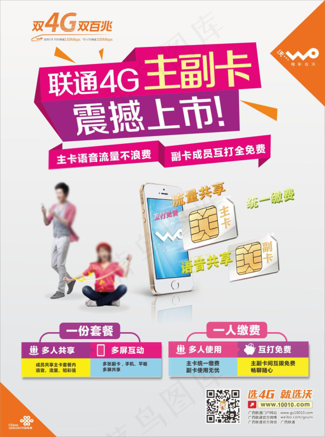 4G主副卡单页PH(300X320)cdr矢量模版下载