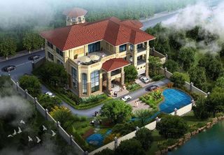 欧式别墅效果图图片