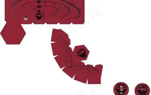 香菇酱包装设计图片