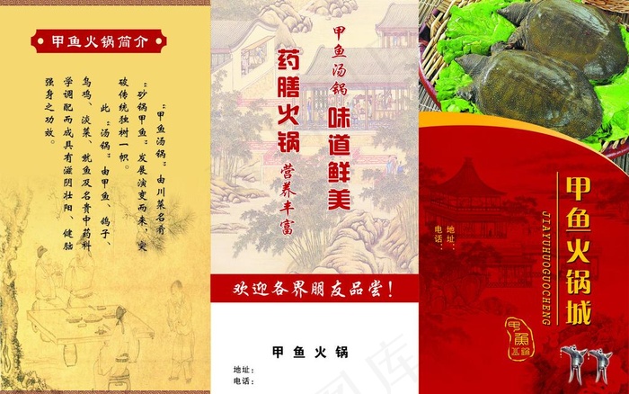 甲鱼火锅彩页图片