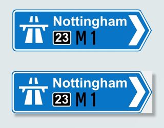 匿名的路标高速公路上的剪贴画