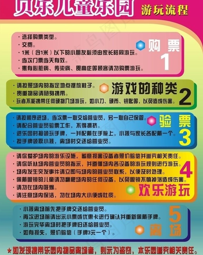 游乐园 指示牌图片cdr矢量模版下载
