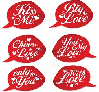 爱情的标签矢量矢量素材