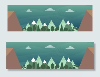 扁平卡通手绘淘宝海报背景素材