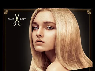 高端黑金花纹背景美发染发促销宣传海...