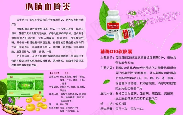 心脑血管药品海报图片psd模版下载