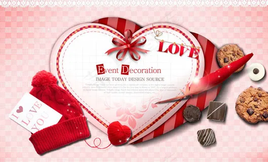 心形留言板PSD素材