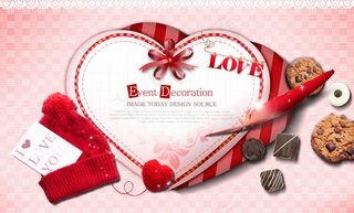 心形留言板PSD素材