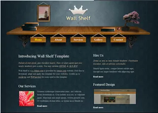 墙书架上CSS网页模板