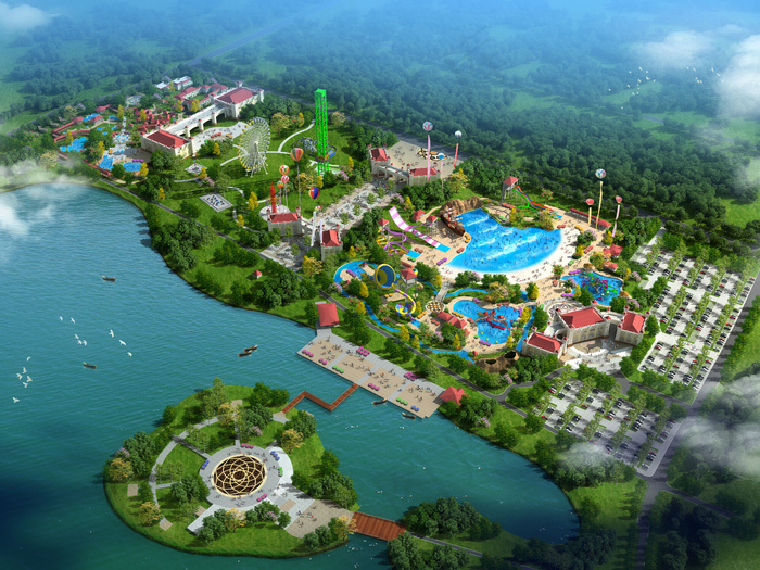 山东邹城峄山水世界图片