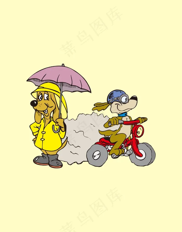 卡通动物cdr矢量模版下载