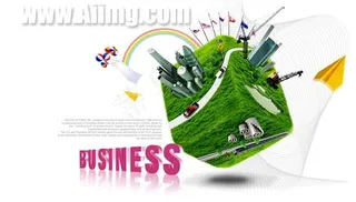 创意韩国建筑PSD素材