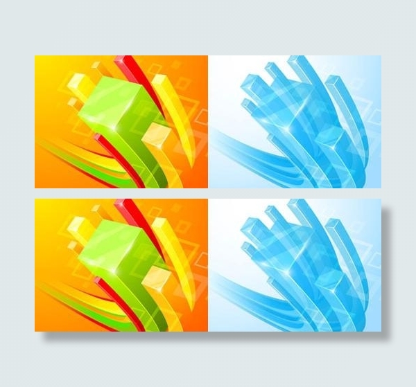 漂亮立方体背景矢量素材