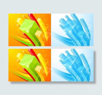 漂亮立方体背景矢量素材